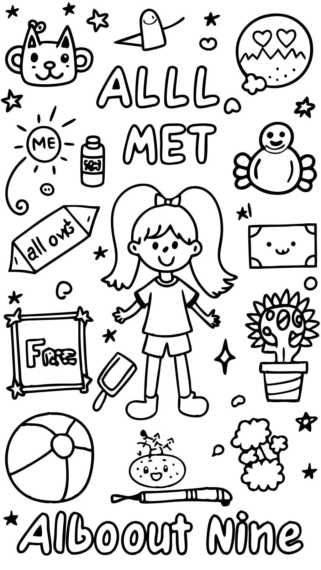 coloring pages all about me